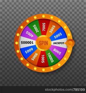 Roulette 3d fortune. Wheel fortune for game and win jackpot. Online casino concept. Internet casino marketing. Vector illustration.. Roulette 3d fortune. Wheel fortune for game and win jackpot. Online casino concept. Internet casino marketing. Vector stock illustration.