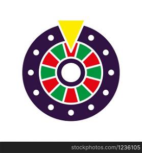 Roulette casino icon vector design templates on white background