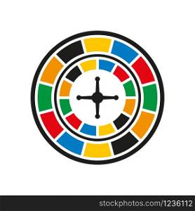 Roulette casino icon vector design templates on white background