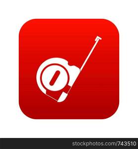 Roulette construction icon digital red for any design isolated on white vector illustration. Roulette construction icon digital red