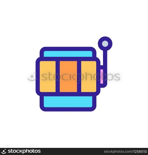 Roulette in the casino icon vector. A thin line sign. Isolated contour symbol illustration. Roulette in the casino icon vector. Isolated contour symbol illustration