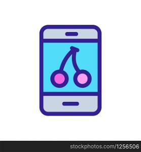 Roulette on the phone icon vector. A thin line sign. Isolated contour symbol illustration. Roulette on the phone icon vector. Isolated contour symbol illustration