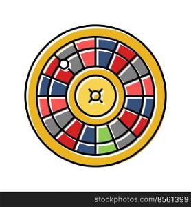roulette slot game color icon vector. roulette slot game sign. isolated symbol illustration. roulette slot game color icon vector illustration