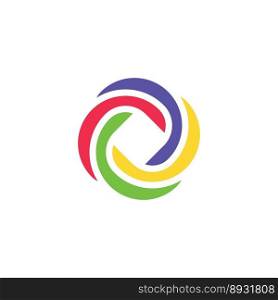 round abstract business logo icon design