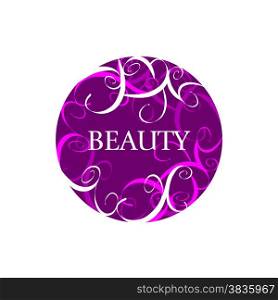 round abstract vector logo for fashion