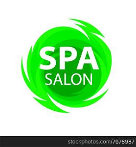 Round abstract vector logo for Spa salon