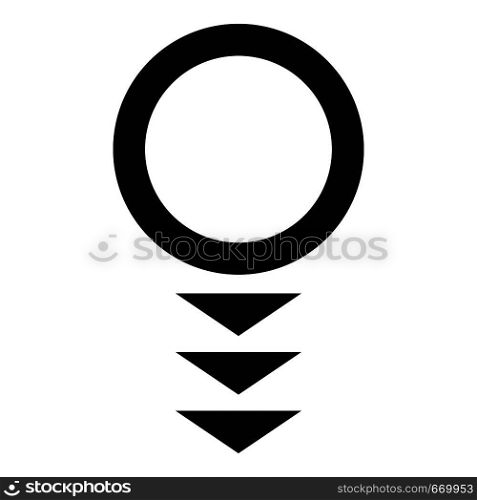 Round arrow icon. Simple illustration of round arrow vector icon for web. Round arrow icon, simple style.