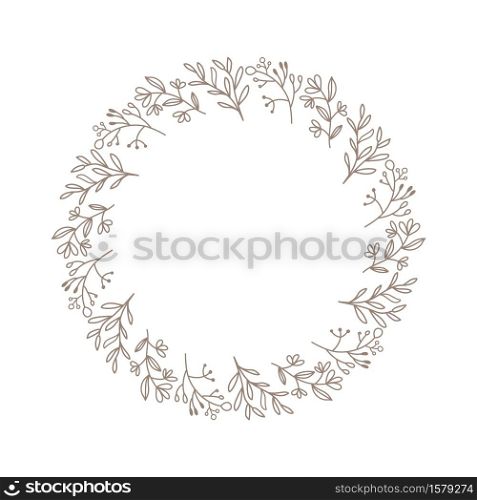 Round autumn calligraphic vector wedding frame wreath with place for text. Isolated flourish vintage element for design. Perfect for holidays, Thanksgiving Day, Valentines Day, greeting card.. Round autumn calligraphic vector wedding frame wreath with place for text. Isolated flourish vintage element for design. Perfect for holidays, Thanksgiving Day, Valentines Day, greeting card