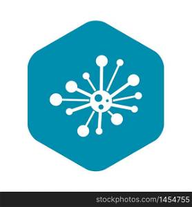 Round bacteria icon. Simple illustration of round bacteria vector icon for web. Round bacteria icon, simple style