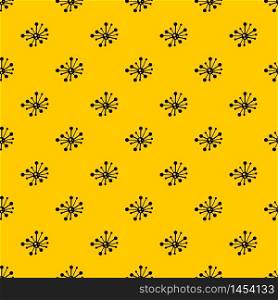Round bacteria pattern seamless vector repeat geometric yellow for any design. Round bacteria pattern vector