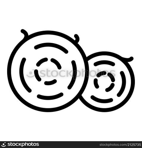 Round bale icon outline vector. Hay straw. Farm grass. Round bale icon outline vector. Hay straw