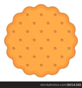 Round biscuit icon cartoon vector. Food snack. Sugar chip. Round biscuit icon cartoon vector. Food snack