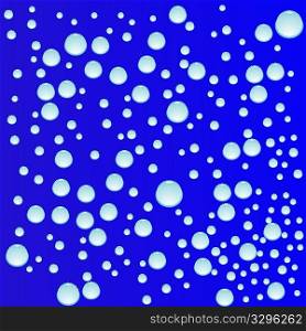round blue water drops, vector art illustration