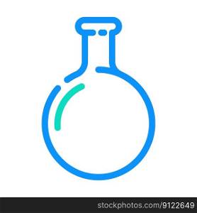 round bottomed flask chemical glassware lab color icon vector. round bottomed flask chemical glassware lab sign. isolated symbol illustration. round bottomed flask chemical glassware lab color icon vector illustration