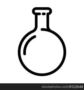 round bottomed flask chemical glassware lab line icon vector. round bottomed flask chemical glassware lab sign. isolated contour symbol black illustration. round bottomed flask chemical glassware lab line icon vector illustration
