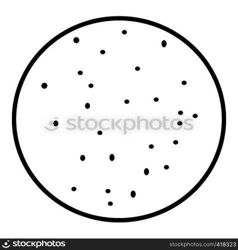 Round bread icon. Outline illustration of round bread vector icon for web. Round bread icon, outline style