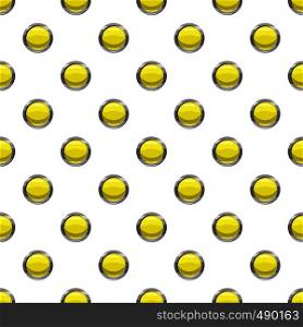 Round button pattern seamless repeat in cartoon style vector illustration. Round button pattern