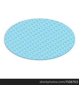 Round carpet icon. Isometric of round carpet vector icon for web design isolated on white background. Round carpet icon, isometric style