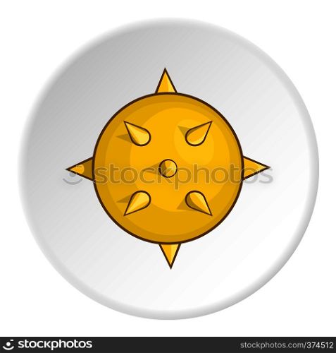Round cell virus icon. Cartoon illustration of round cell virus vector icon for web. Round cell virus icon, cartoon style