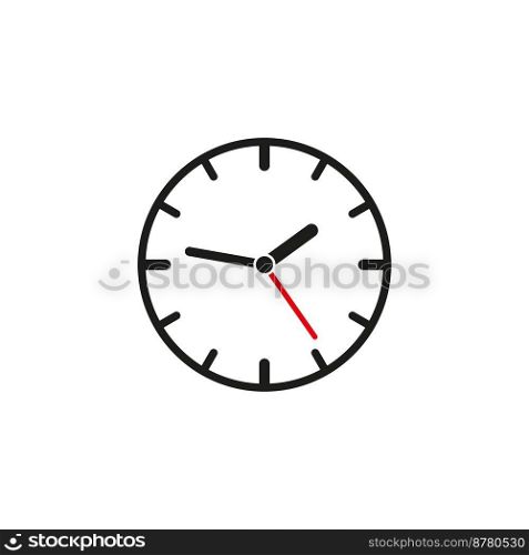 Round clock. Time clock. Deadline concept. Vector illustration. EPS 10.. Round clock. Time clock. Deadline concept. Vector illustration.