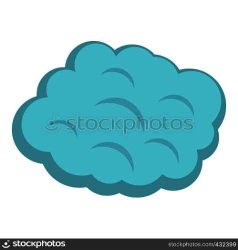 Round cloud icon flat isolated on white background vector illustration. Round cloud icon isolated