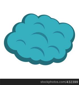 Round cloud icon flat isolated on white background vector illustration. Round cloud icon isolated