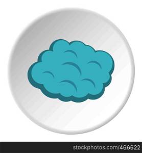 Round cloud icon in flat circle isolated on white background vector illustration for web. Round cloud icon circle