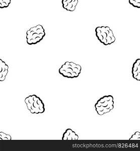 Round cloud pattern repeat seamless in black color for any design. Vector geometric illustration. Round cloud pattern seamless black