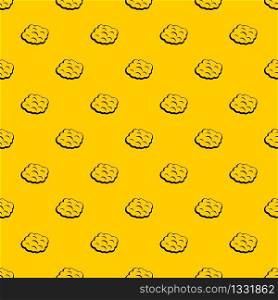 Round cloud pattern seamless vector repeat geometric yellow for any design. Round cloud pattern vector