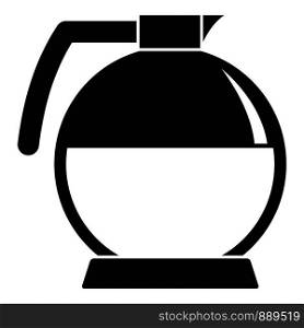 Round coffee glass icon. Simple illustration of round coffee glass vector icon for web design isolated on white background. Round coffee glass icon, simple style
