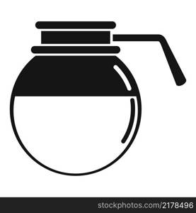 Round coffee pot icon simple vector. Hot espresso. Steam food. Round coffee pot icon simple vector. Hot espresso