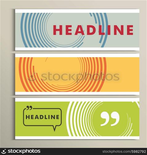Round color lines on a banner background.. Round color lines on a banner background