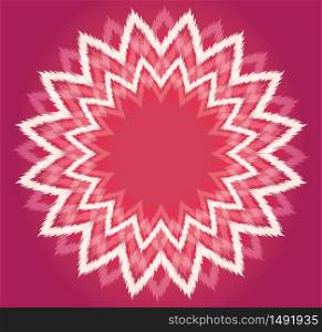 Round ethno frame of triangles. Vector element for your design. Round ethno frame of triangles.
