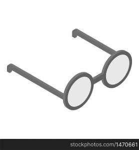 Round eyeglasses icon. Isometric of round eyeglasses vector icon for web design isolated on white background. Round eyeglasses icon, isometric style