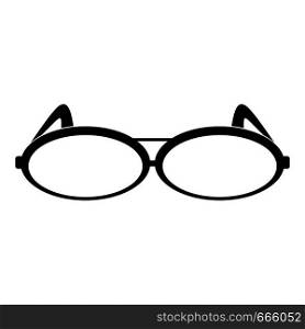Round eyeglasses icon. Simple illustration of round eyeglasses vector icon for web. Round eyeglasses icon, simple style.