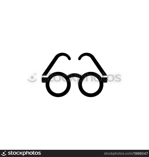 Round Fashion Glasses, Sunglasses. Flat Vector Icon illustration. Simple black symbol on white background. Round Fashion Glasses, Sunglasses sign design template for web and mobile UI element. Round Fashion Glasses, Sunglasses. Flat Vector Icon illustration. Simple black symbol on white background. Round Fashion Glasses, Sunglasses sign design template for web and mobile UI element.
