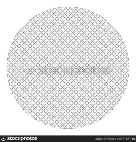 Round filter material icon outline black color vector illustration flat style simple image