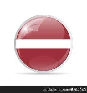 Round Flag Icon Isolated Vector Illustration EPS10. Round Flag Icon Vector Illustration