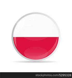 Round Flag Icon Isolated Vector Illustration EPS10. Round Flag Icon Vector Illustration