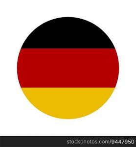 Round flag of Germany. German national symbol