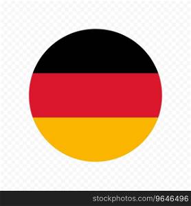 Round flag of Germany, national symbol. Vector illustration on a transparent background.
