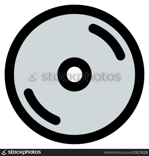 Round flat device for storing data, disc.