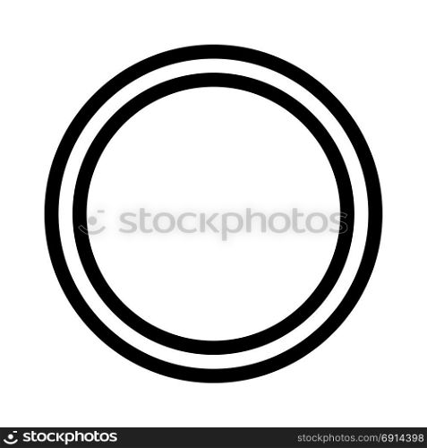 round frame, icon on isolated background