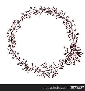 round frame of leaves isolated on white background. Vector illustration EPS10.. round frame of leaves isolated on white background. Vector illustration EPS10