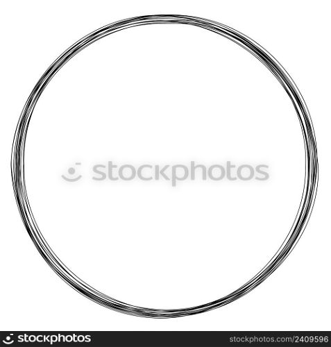 Round frame skein of wire black circular wound frame