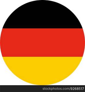 round German national flag of Germany, Europe. round German flag of Germany