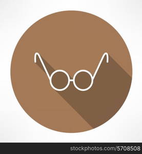 round glasses icon. Flat modern style vector illustration