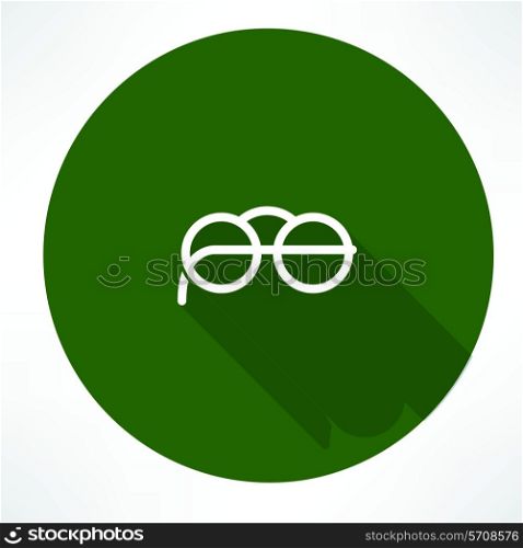 Round Glasses Icon. Flat modern style vector illustration
