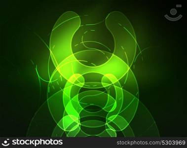 Round glowing elements on dark space, abstract background. Round glowing elements on dark space, abstract background. Vector illustration