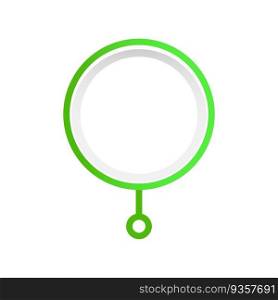 Round green unit for chart vector design element. Abstract customizable symbol for infographic with blank copy space. Editable shape for instructional graphics. Visual data presentation component. Round green unit for chart vector design element